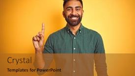  Presentation with indian - PPT theme having young-indian-businessman-wearing-elegant background and a gold colored foreground