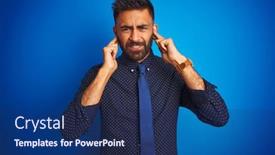  Presentation with blue music - Presentation theme having young-indian-businessman-wearing-elegant background and a navy blue colored foreground