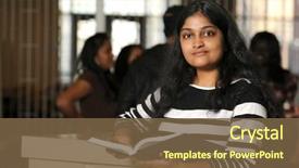  Presentation with young college student diagnosis of sti - PPT layouts featuring young indian college student holding background and a tawny brown colored foreground