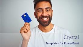  Presentation with wedding card india - Amazing slide set having young-indian-customer-man-holding backdrop and a sky blue colored foreground