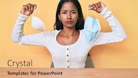  Presentation with indian - Audience pleasing theme consisting of young-indian-girl-sitting backdrop and a coral colored foreground