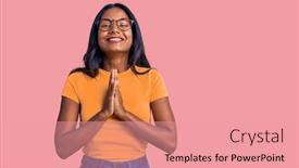  Presentation with forgiveness - Cool new presentation theme with young-indian-girl-wearing-casual backdrop and a coral colored foreground