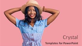  Presentation with indian - Slide deck with young-indian-girl-wearing-summer background and a coral colored foreground