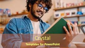  Presentation with book glasses - Slide deck consisting of young-indian-handsome-man background and a red colored foreground