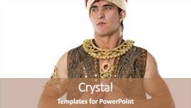  Presentation with dhoti - Cool new presentation theme with young indian male in dhoti dress isolated on white background backdrop and a coral colored foreground