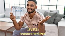  Presentation with travel - Presentation design enhanced with young-indian-man-holding-travel background and a tawny brown colored foreground