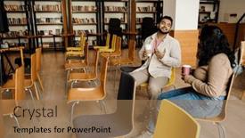  Presentation with young college student diagnosis of chlamydia - PPT theme consisting of young-indian-man-student-talking background and a coral colored foreground