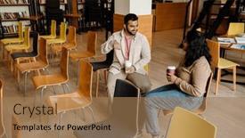  Presentation with young college student diagnosis of chlamydia - Presentation design having young-indian-man-student-talking background and a coral colored foreground