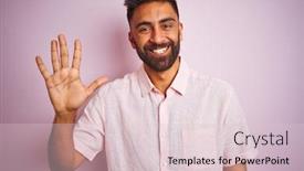  Presentation with indian - Beautiful presentation design featuring young-indian-man-wearing-casual backdrop and a lemonade colored foreground