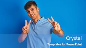  Presentation with polo - Presentation with young-indian-man-wearing-casual background and a teal colored foreground