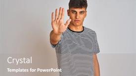  Presentation with navy - Presentation design with young indian man wearing navy background and a gray colored foreground