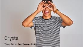  Presentation with navy - PPT theme consisting of young indian man wearing navy background and a light gray colored foreground