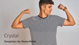  Presentation with navy - PPT theme with young-indian-man-wearing-navy background and a light gray colored foreground