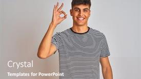  Presentation with navy - Beautiful PPT layouts featuring young-indian-man-wearing-navy backdrop and a coral colored foreground