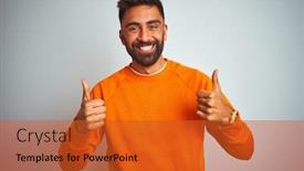  Presentation with indian - Beautiful theme featuring young-indian-man-wearing-orange backdrop and a red colored foreground
