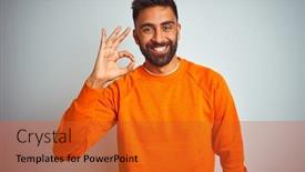  Presentation with legacy nationalist movement indian politics - PPT theme with young-indian-man-wearing-orange background and a red colored foreground