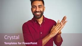  Presentation with red grey - Cool new presentation design with young-indian-man-wearing-red backdrop and a violet colored foreground