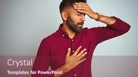  Presentation with flu virus - Slides having young-indian-man-wearing-red background and a violet colored foreground