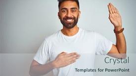  Presentation with indian - Slide set enhanced with young-indian-man-wearing-t background and a sky blue colored foreground