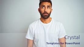  Presentation with indian - Audience pleasing presentation design consisting of young-indian-man-wearing-t backdrop and a sky blue colored foreground