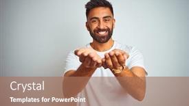  Presentation with indian - Presentation theme featuring young-indian-man-wearing-t background and a coral colored foreground