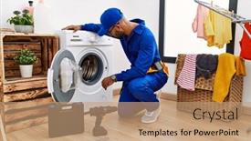  Presentation with indian - PPT layouts consisting of young-indian-technician-working background and a  colored foreground