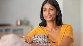  Presentation with indian woman - Audience pleasing presentation design consisting of young-indian-woman-relaxing backdrop and a gold colored foreground