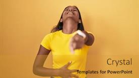  Presentation with shame - PPT layouts consisting of young-indian-woman-standing-over background and a gold colored foreground
