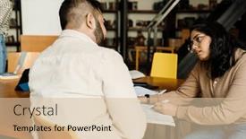  Presentation with indian woman - Slides consisting of young-indian-woman-student background and a soft green colored foreground