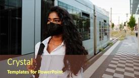  Presentation with indian woman - Slide deck featuring young-indian-woman-wearing-facial background and a tawny brown colored foreground