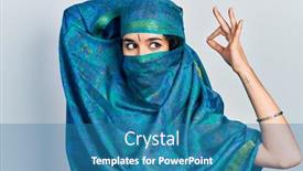  Presentation with indian woman - Colorful PPT theme enhanced with young-indian-woman-wearing-sari backdrop and a teal colored foreground