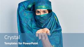  Presentation with indian traditional - Slides featuring young-indian-woman-wearing-sari background and a teal colored foreground