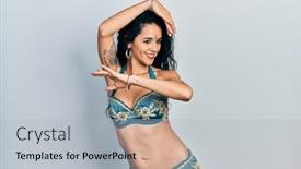  Presentation with indian traditional - Presentation theme with young-indian-woman-wearing-traditional background and a light gray colored foreground