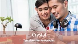  Presentation with young - Audience pleasing slide deck consisting of young indonesian man makes proposal backdrop and a coral colored foreground