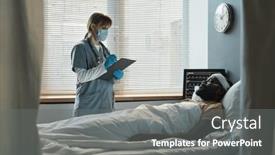  Presentation with prescriptions - Presentation theme with young-injured-african-american-male background and a gray colored foreground