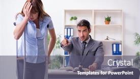  Presentation with courtroom - Beautiful theme featuring young-injured-woman-and-male backdrop and a gray colored foreground