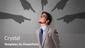  Presentation with student - PPT theme enhanced with young-innocent-student-with-pointing background and a gray colored foreground