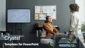  Presentation with intercultural - PPT theme with young-intercultural-economists-in-casualwear background and a tawny brown colored foreground