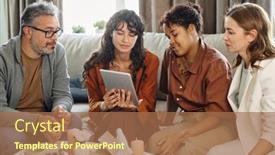  Presentation with intercultural - Presentation featuring young-intercultural-lesbian-couple background and a coral colored foreground