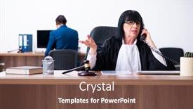  Presentation with intern - Theme with young-intern-asking-senior-judge background and a tawny brown colored foreground