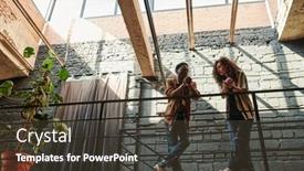  Presentation with chat - Presentation theme having young-interracial-dates-in-stylish background and a tawny brown colored foreground