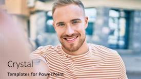  Presentation with irish - Colorful slide deck enhanced with young-irish-man-smiling-happy backdrop and a lemonade colored foreground