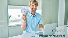  Presentation with irish - PPT layouts consisting of young-irish-man-using-laptop background and a light blue colored foreground