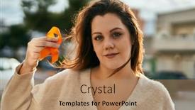  Presentation with awareness - Beautiful slide set featuring young-irish-plus-size-girl backdrop and a coral colored foreground