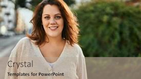  Presentation with irish - Presentation design enhanced with young-irish-plus-size-girl background and a mint green colored foreground