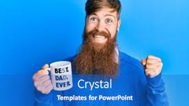  Presentation with coffe - Amazing slide set having young-irish-redhead-man-drinking backdrop and a teal colored foreground