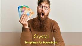  Presentation with irish - Colorful presentation design enhanced with young-irish-redhead-man-holding backdrop and a tawny brown colored foreground