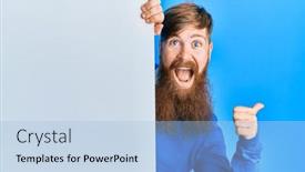  Presentation with irish - Amazing slide set having young-irish-redhead-man-holding backdrop and a light blue colored foreground