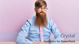  Presentation with irish - Theme having young-irish-redhead-man-wearing background and a light blue colored foreground