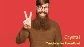  Presentation with irish - PPT theme consisting of young-irish-redhead-man-wearing background and a tawny brown colored foreground